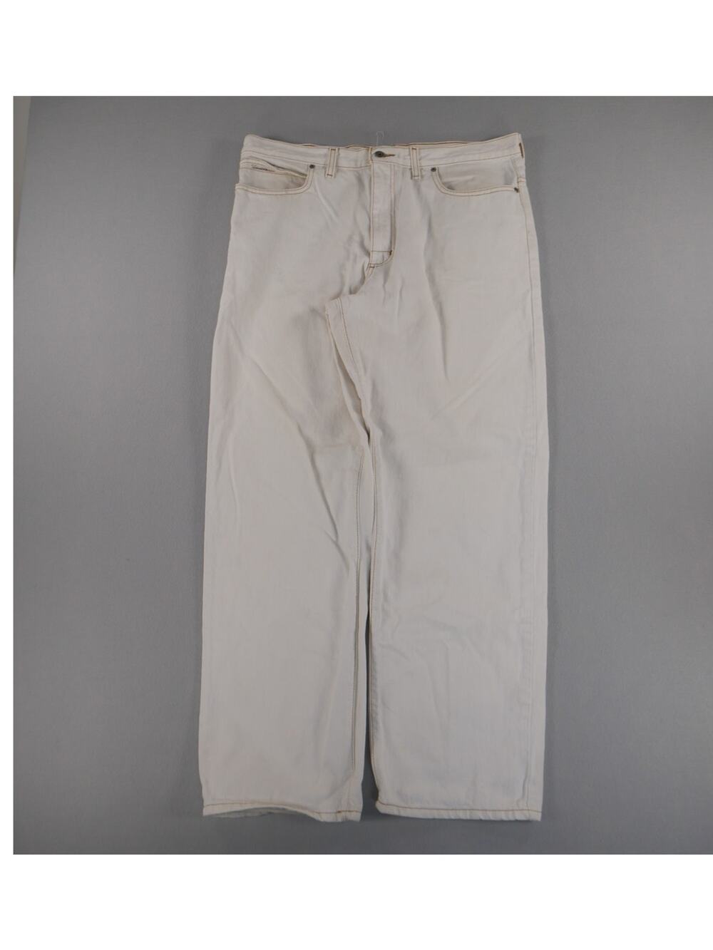 Vintage Y2K Tony Hawk Off White Jeans Skater Mens Size 36 x 32 Straight Hip Hop